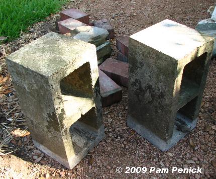 estanque acuático bloques de concreto