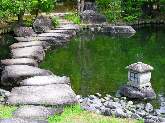 Jardín zen agua