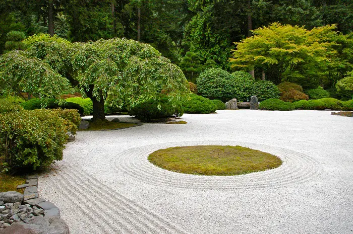 Jardín zen círculo