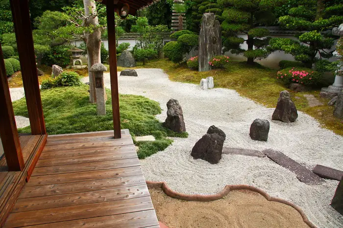 Jardín zen madera