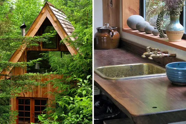 Casa en la selva con arquitectura japonesa