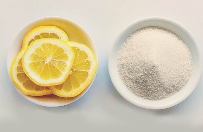 eliminar el vello limón y azúcar