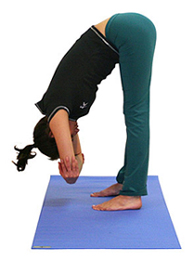 postura de yoga flexión