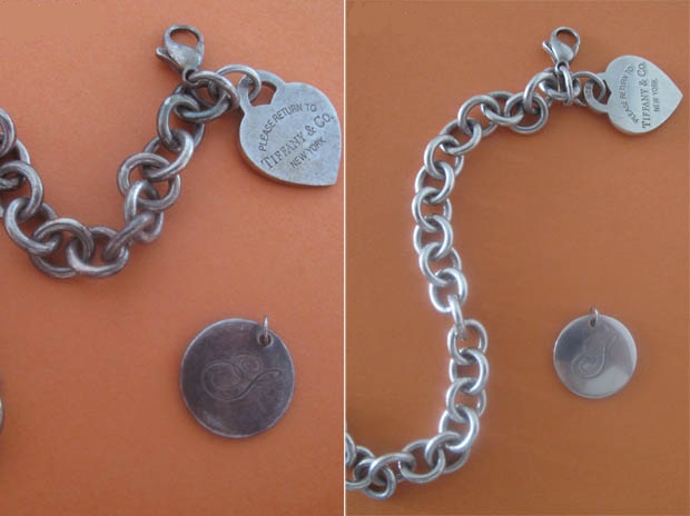cadena de plata antes y después
