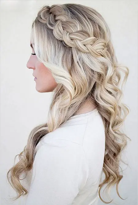 peinados para boda trenza en corona