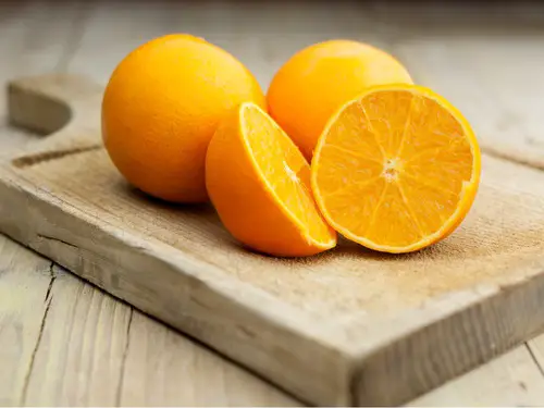 alimentos saludables sin grasa naranjas