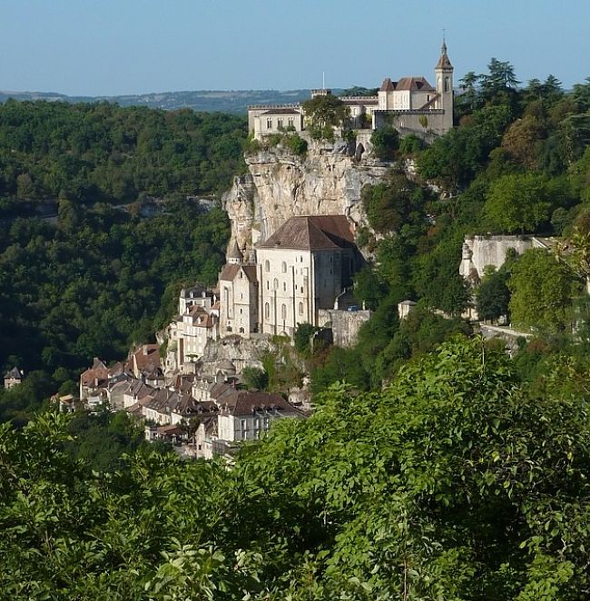 Castillo en Rocamadour, Francia
