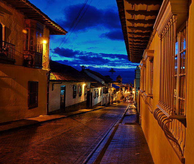 Una calle de Bogotá