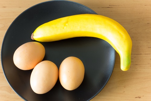 banana y huevo plátano hot cakes sin gluten