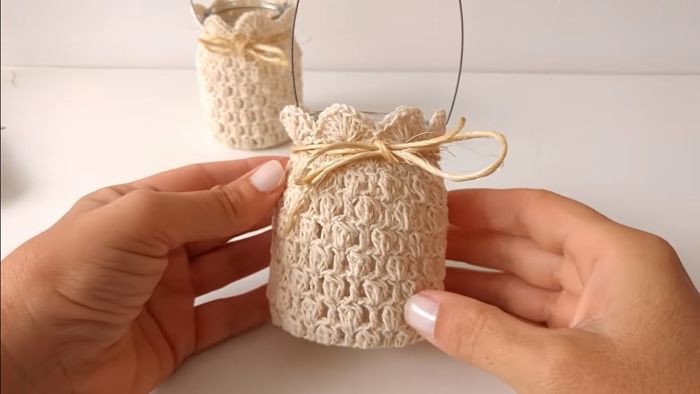 Cómo hacer portavelas al crochet
