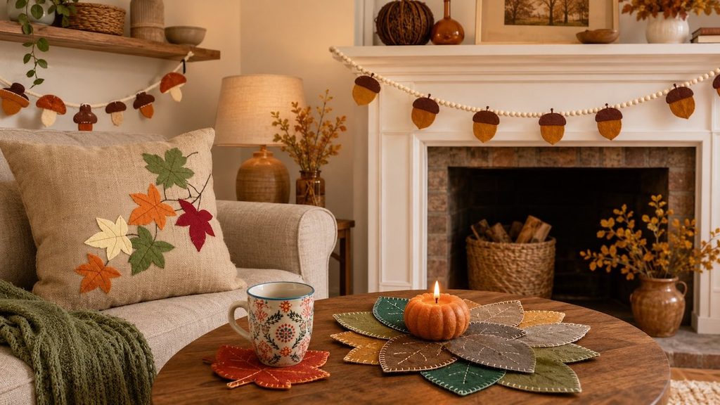 7 ideas fáciles con fieltro para darle un ambiente otoñal a tu hogar