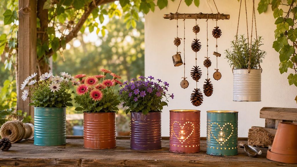 7 ideas creativas para reciclar latas y convertirlas en adornos útiles