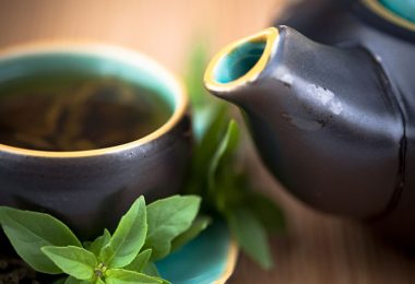 Té verde endulzado con estevia