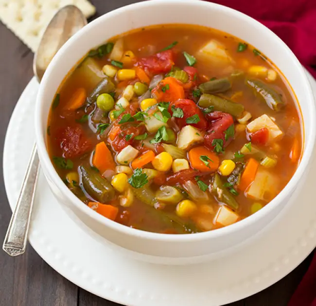 bocados sopa de verduras