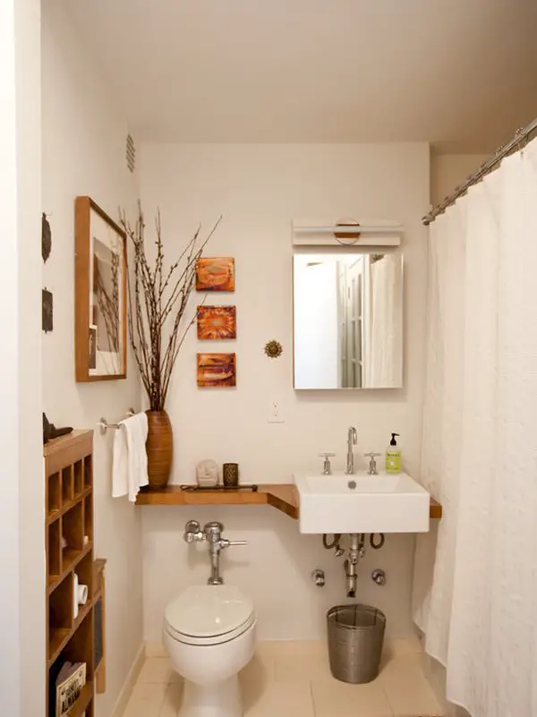 decorar un baño con inodoro y lavabo chico