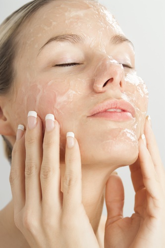 bicarbonato de sodio Exfoliando la cara