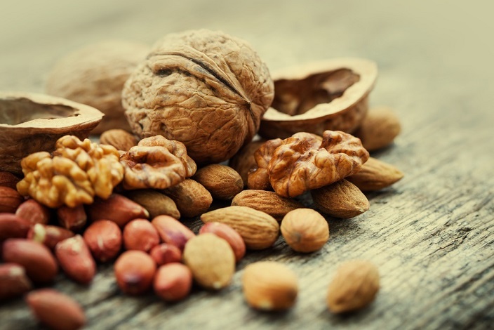 nueces y almendras para la memoria