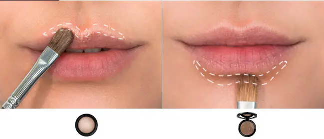 sombras y luz para resaltar los labios