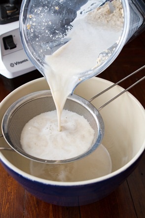 leche de avena colador
