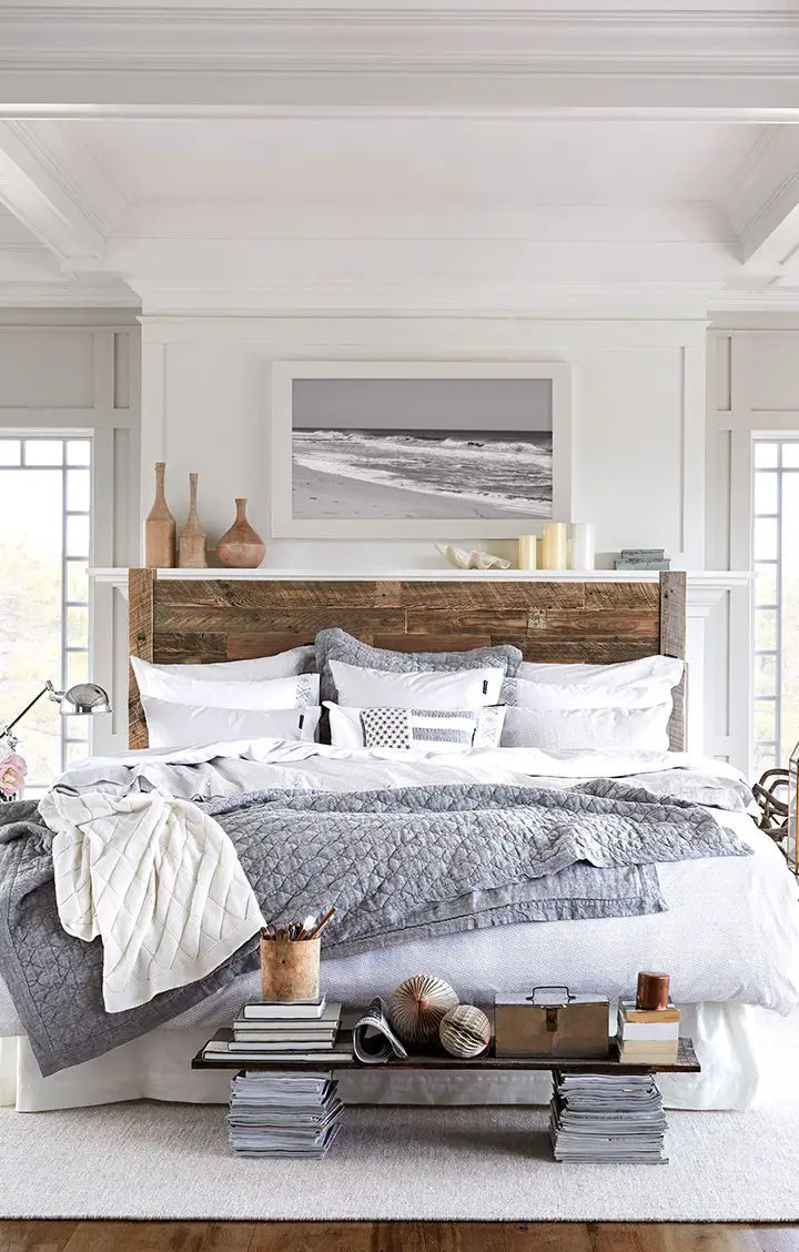 estilos de cama con madera rústica