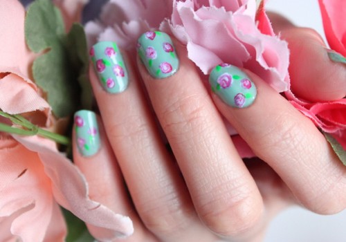 uñas decoradas estilo florales