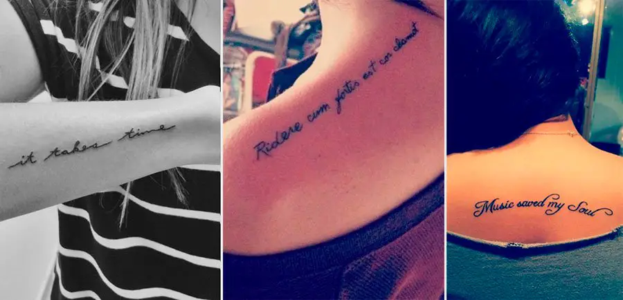Inspiradoras frases para tatuajes de mujeres en la espalda, brazos y piernas