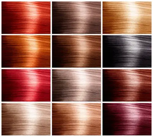 Diferentes colores de tintes para el pelo
