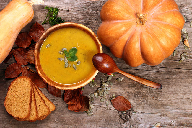 Calabazas para preparar recetas de cremas caseras con ingredientes anturales