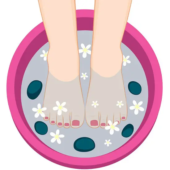 depurar el cuerpo por medio de un baño de pies