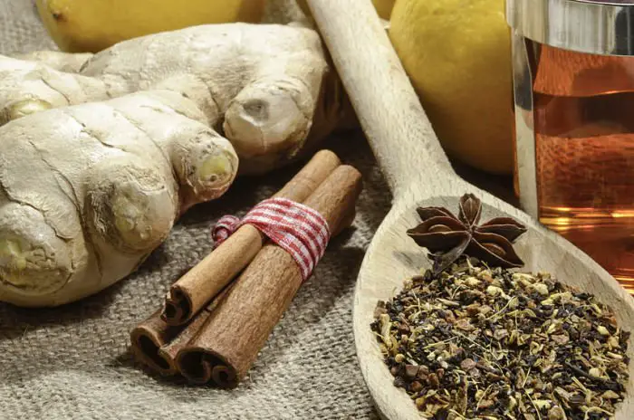 Infusión con canela, jengibre y otras hierbas para bajar de peso