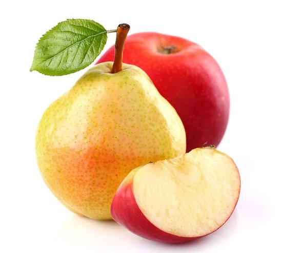 pérdida de grasa con manzanas y peras