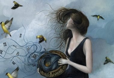 Mujer liberando sus pensamientos