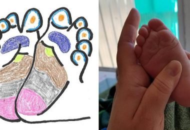 masajear el pie del bebé para lograr alivio de los dolores