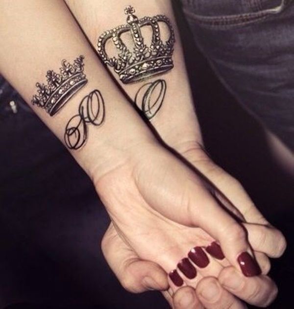 tatuajes para parejas de coronas