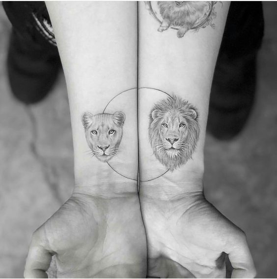 tatuajes para parejas con forma de animales