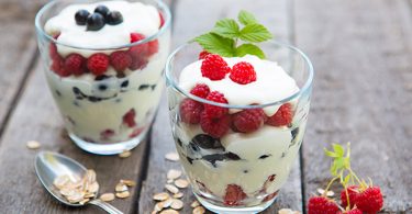 desayuno de yogur y frutas para diabéticos
