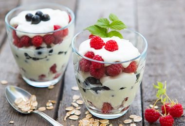 desayuno de yogur y frutas para diabéticos