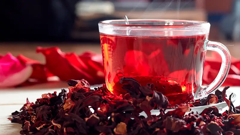 Un delicioso té de hibisco