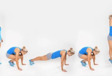 Realizando burpee paso a paso