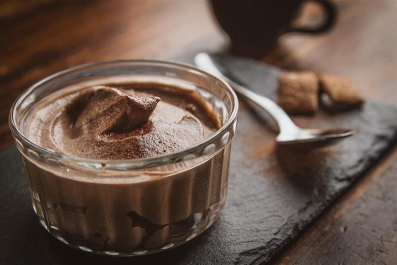 Mousse de chocolate ligh casero y saludable