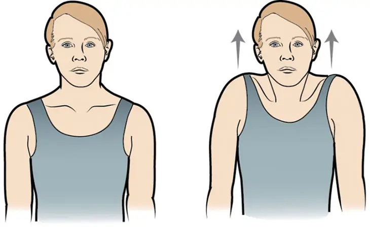 drenar toxinas del sistema linfático con encogimiento de hombros