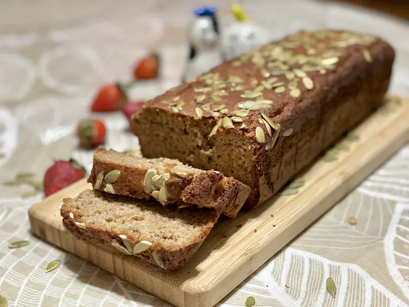 budín proteico con semillas de calabaza sin gluten ni lácteos