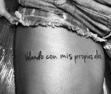 Frases para tatuaje en la pierna