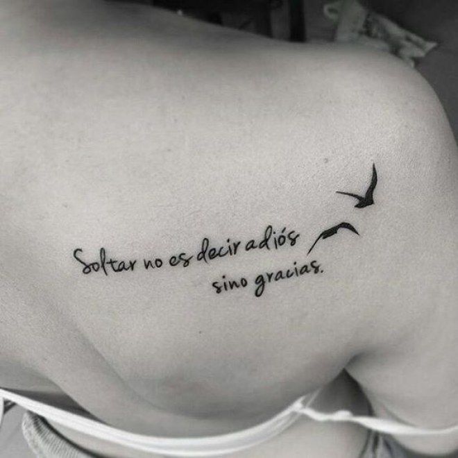 Tatuaje frase decir adiós