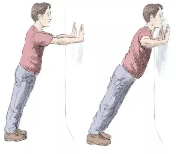 push ups de pared para la artritis de hombro