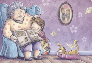 Abuela junto a su nieto