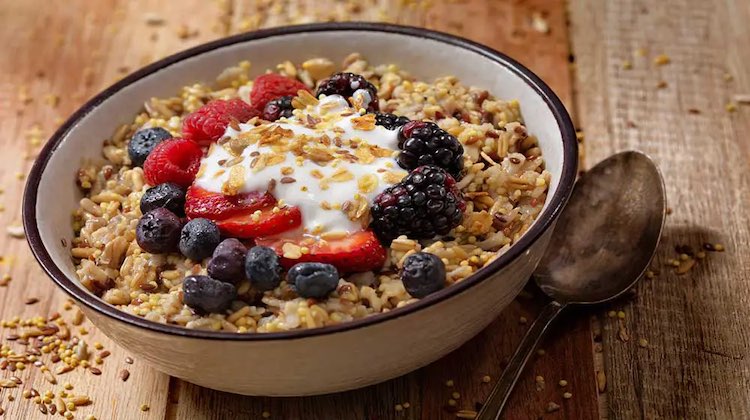 Plato de avena para fortalecer los músculos