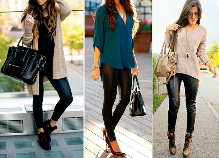 Mujeres con pantalones de cuero