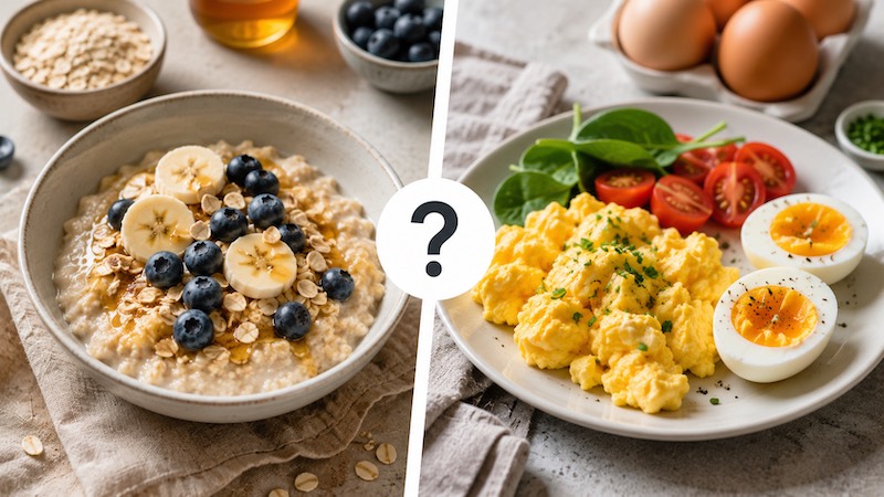 Avena o huevos: ¿Qué desayuno es mejor para ti?