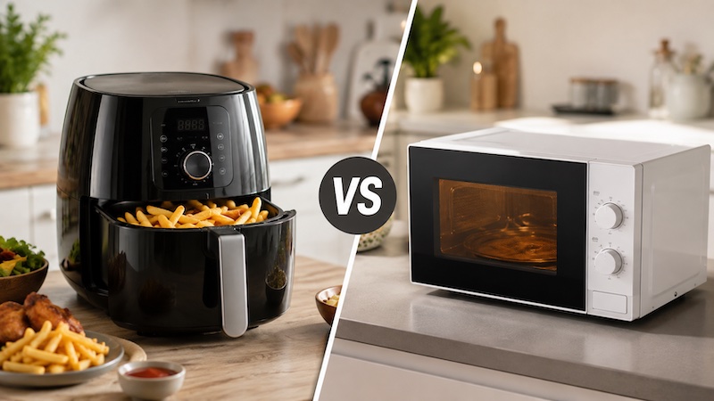 Freidora de aire o microondas: ¿cuál es el mejor método para calentar la comida?